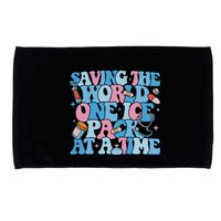 Saving The World One Ice Pack At A Time Microfiber Hand Towel