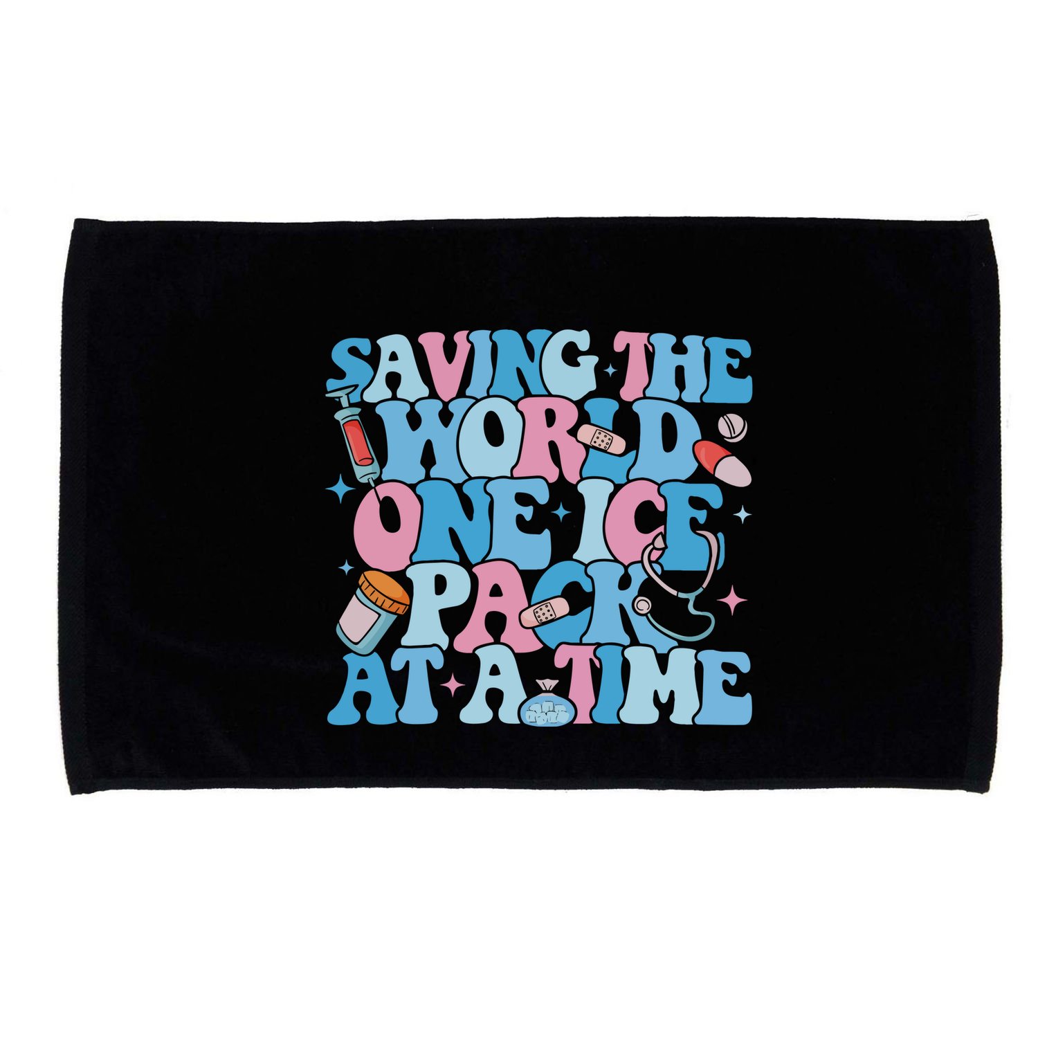 Saving The World One Ice Pack At A Time Microfiber Hand Towel