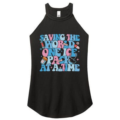 Saving The World One Ice Pack At A Time Women's Perfect Tri Rocker Tank