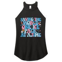Saving The World One Ice Pack At A Time Women's Perfect Tri Rocker Tank