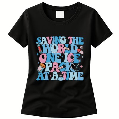 Saving The World One Ice Pack At A Time Womens T-Shirt