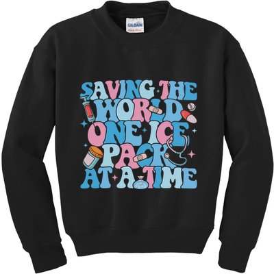 Saving The World One Ice Pack At A Time Kids Sweatshirt