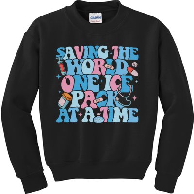 Saving The World One Ice Pack At A Time Kids Sweatshirt