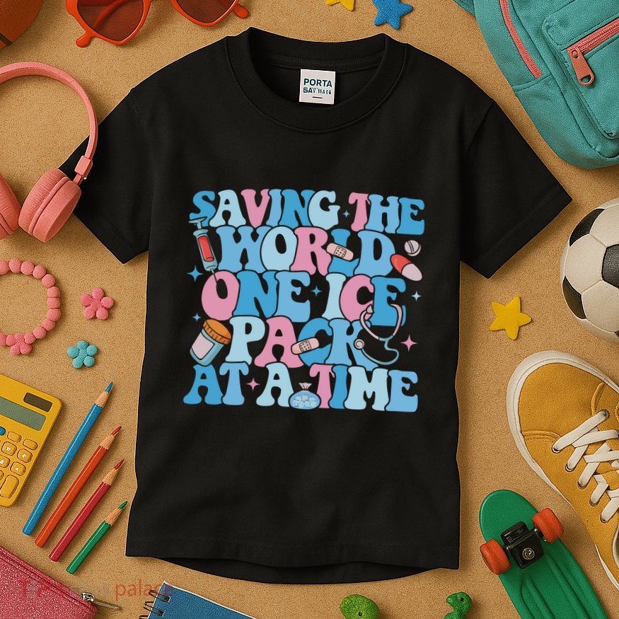 Saving The World One Ice Pack At A Time Kids T-Shirt