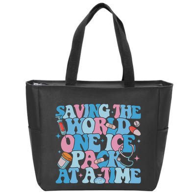 Saving The World One Ice Pack At A Time Zip Tote Bag