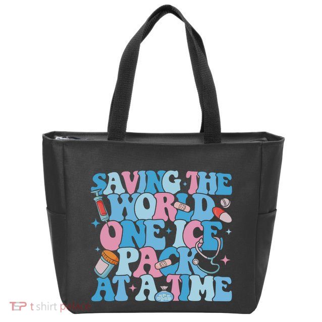 Saving The World One Ice Pack At A Time Zip Tote Bag