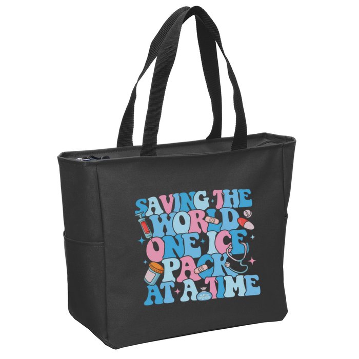 Saving The World One Ice Pack At A Time Zip Tote Bag