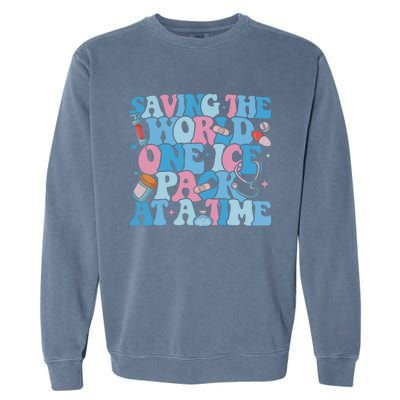 Saving The World One Ice Pack At A Time Garment-Dyed Sweatshirt