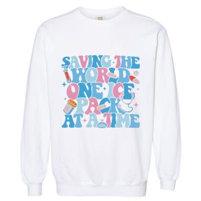 Saving The World One Ice Pack At A Time Garment-Dyed Sweatshirt