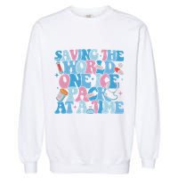 Saving The World One Ice Pack At A Time Garment-Dyed Sweatshirt