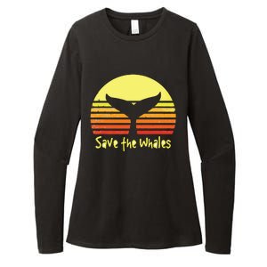 Save The Whales Nautical Ocean Killer Whale Conservation II Womens CVC Long Sleeve Shirt