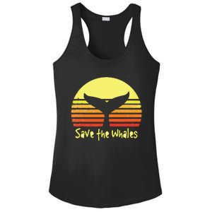 Save The Whales Nautical Ocean Killer Whale Conservation II Ladies PosiCharge Competitor Racerback Tank