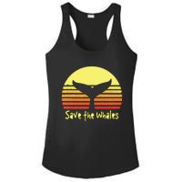 Save The Whales Nautical Ocean Killer Whale Conservation II Ladies PosiCharge Competitor Racerback Tank