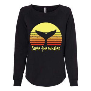 Save The Whales Nautical Ocean Killer Whale Conservation II Womens California Wash Sweatshirt