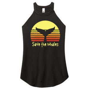 Save The Whales Nautical Ocean Killer Whale Conservation II Women's Perfect Tri Rocker Tank