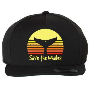 Save The Whales Nautical Ocean Killer Whale Conservation II Wool Snapback Cap