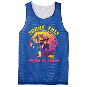 Sorry This Witch Is Taken Funny Halloween Gift Mesh Reversible Basketball Jersey Tank