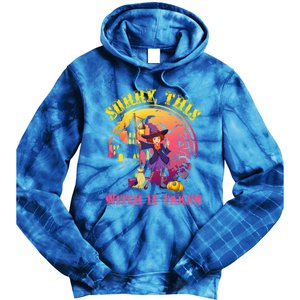 Sorry This Witch Is Taken Funny Halloween Gift Tie Dye Hoodie