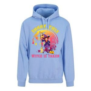 Sorry This Witch Is Taken Funny Halloween Gift Unisex Surf Hoodie