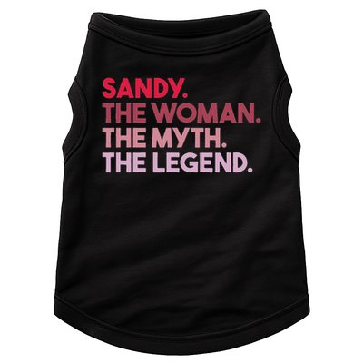 Sandy The Woman The Myth The Legend Personalized Sandy Doggie Tank