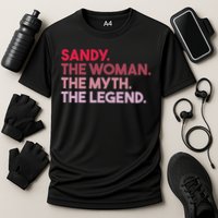 Sandy The Woman The Myth The Legend Personalized Sandy Cooling Performance Crew T-Shirt