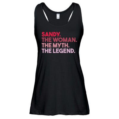 Sandy The Woman The Myth The Legend Personalized Sandy Ladies Essential Flowy Tank