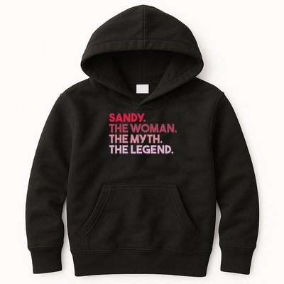 Sandy The Woman The Myth The Legend Personalized Sandy Kids Hoodie