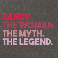 Sandy The Woman The Myth The Legend Personalized Sandy Cotton Canvas Backpack