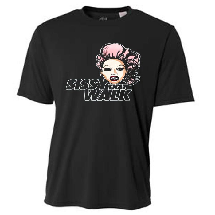 Sissy That Walk Drag Queen LGBT LGBTQ Pride Month Pride Ally Cooling Performance Crew T-Shirt