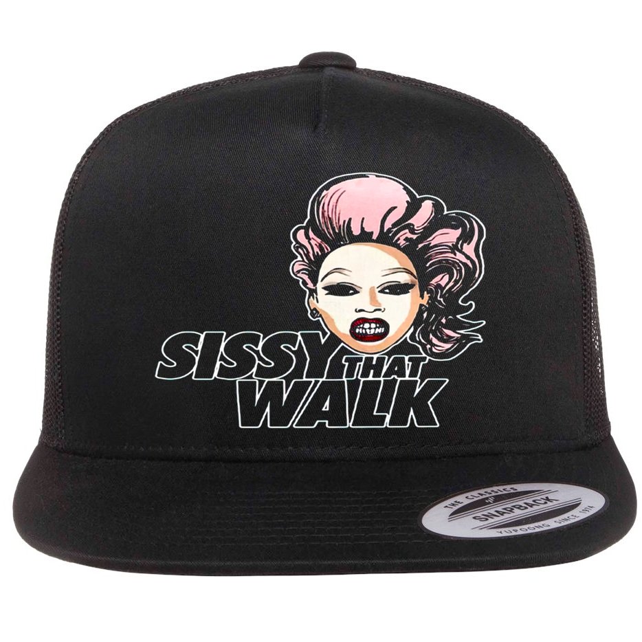 Sissy That Walk Drag Queen LGBT LGBTQ Pride Month Pride Ally Flat Bill Trucker Hat
