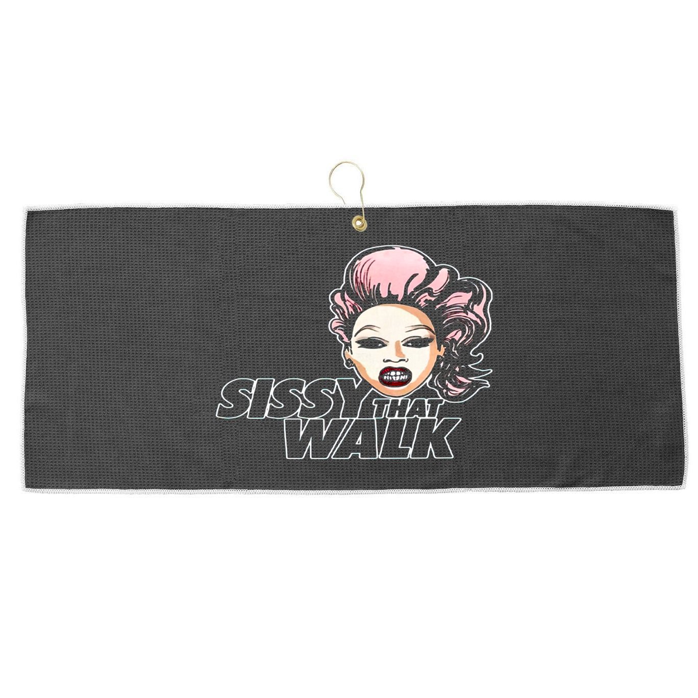Sissy That Walk Drag Queen LGBT LGBTQ Pride Month Pride Ally Large Microfiber Waffle Golf Towel