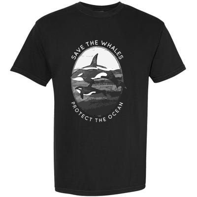 Save The Whales: Protect The Ocean Orca Killer Whales Garment-Dyed Heavyweight T-Shirt