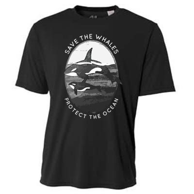 Save The Whales: Protect The Ocean Orca Killer Whales Cooling Performance Crew T-Shirt