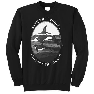 Save The Whales: Protect The Ocean Orca Killer Whales Sweatshirt