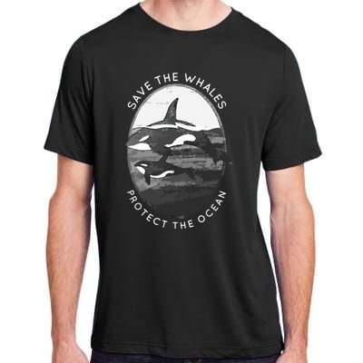 Save The Whales: Protect The Ocean Orca Killer Whales Adult ChromaSoft Performance T-Shirt