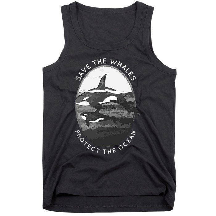 Save The Whales: Protect The Ocean Orca Killer Whales Tank Top