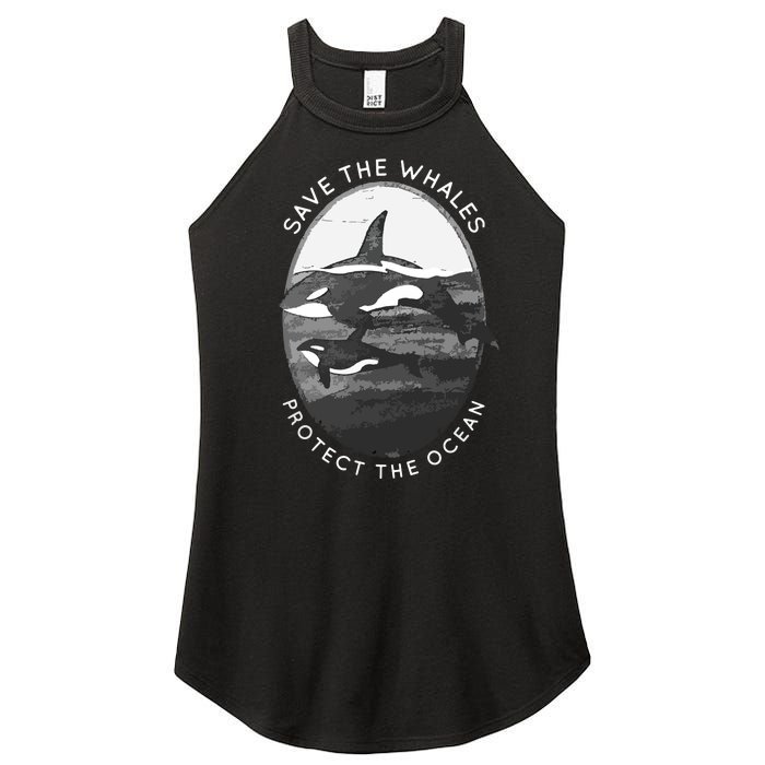 Save The Whales: Protect The Ocean Orca Killer Whales Women’s Perfect Tri Rocker Tank