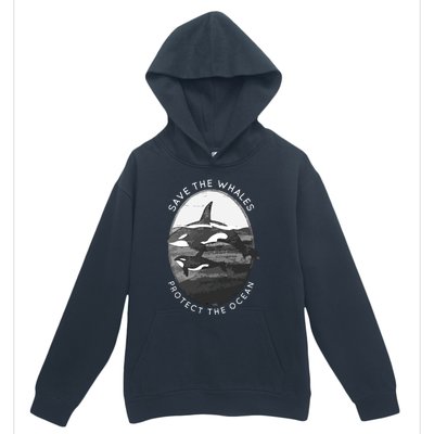 Save The Whales: Protect The Ocean Orca Killer Whales Urban Pullover Hoodie