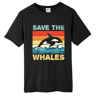 Save The Whales Retro Vintage Orca Whale Tall Fusion ChromaSoft Performance T-Shirt