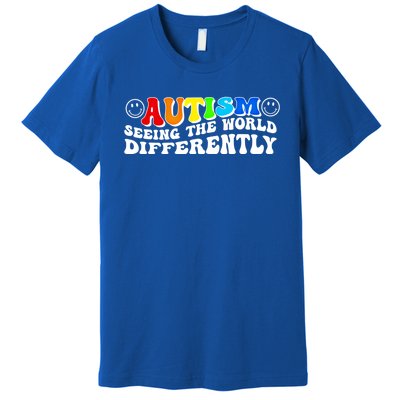 Seeing The World Differently Autism Awareness Cute Gift Premium T-Shirt