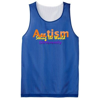 Seeing The World Differently Autism Awareness Gift Mesh Reversible Basketball Jersey Tank