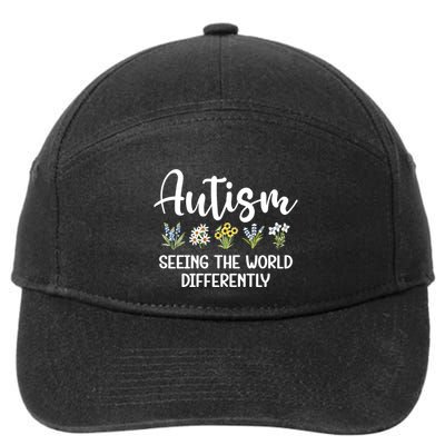 Seeing The World Differently Autism Awareness Wildflowers Great Gift 7-Panel Snapback Hat