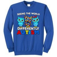 Seeing The World Differently Autism Owl Gift Sweatshirt