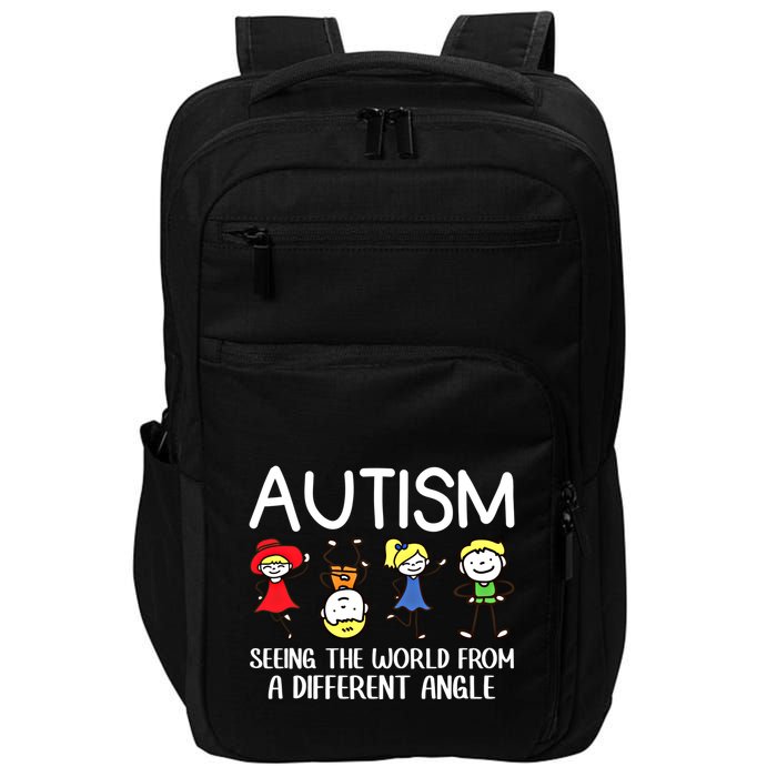 Seeing The World From A Different Angle Autism Awareness Day Gift Impact Tech Backpack