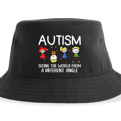 Seeing The World From A Different Angle Autism Awareness Day Gift Sustainable Bucket Hat