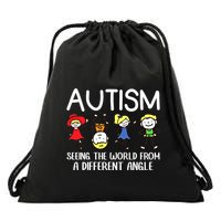 Seeing The World From A Different Angle Autism Awareness Day Gift Drawstring Bag