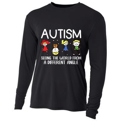 Seeing The World From A Different Angle Autism Awareness Day Gift Cooling Performance Long Sleeve Crew