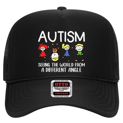 Seeing The World From A Different Angle Autism Awareness Day Gift Trucker Hat