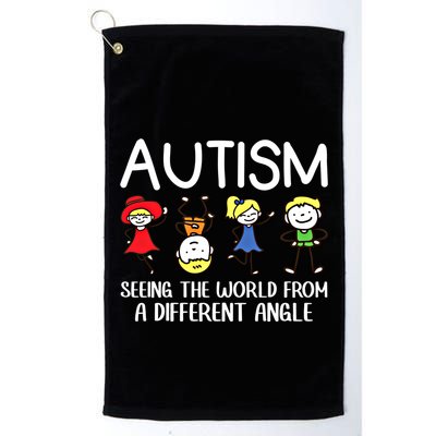 Seeing The World From A Different Angle Autism Awareness Day Gift Golf Towel