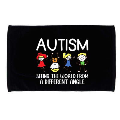 Seeing The World From A Different Angle Autism Awareness Day Gift Microfiber Hand Towel